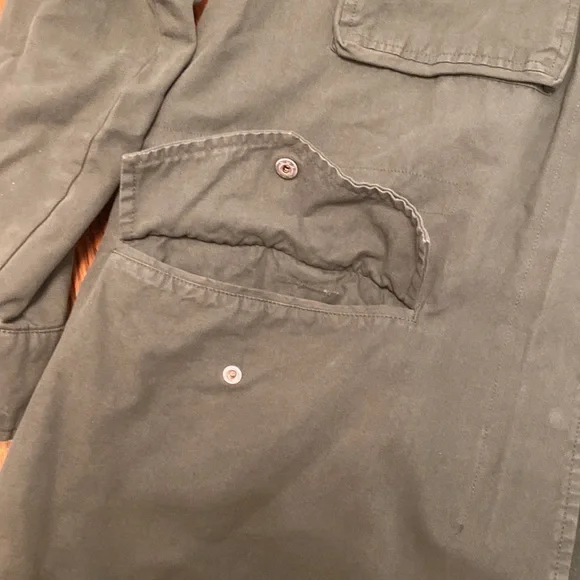 BB Dakota Tawny Stud Trim Olive Green Army Utility Cargo Jacket Military - Picture 6 of 16